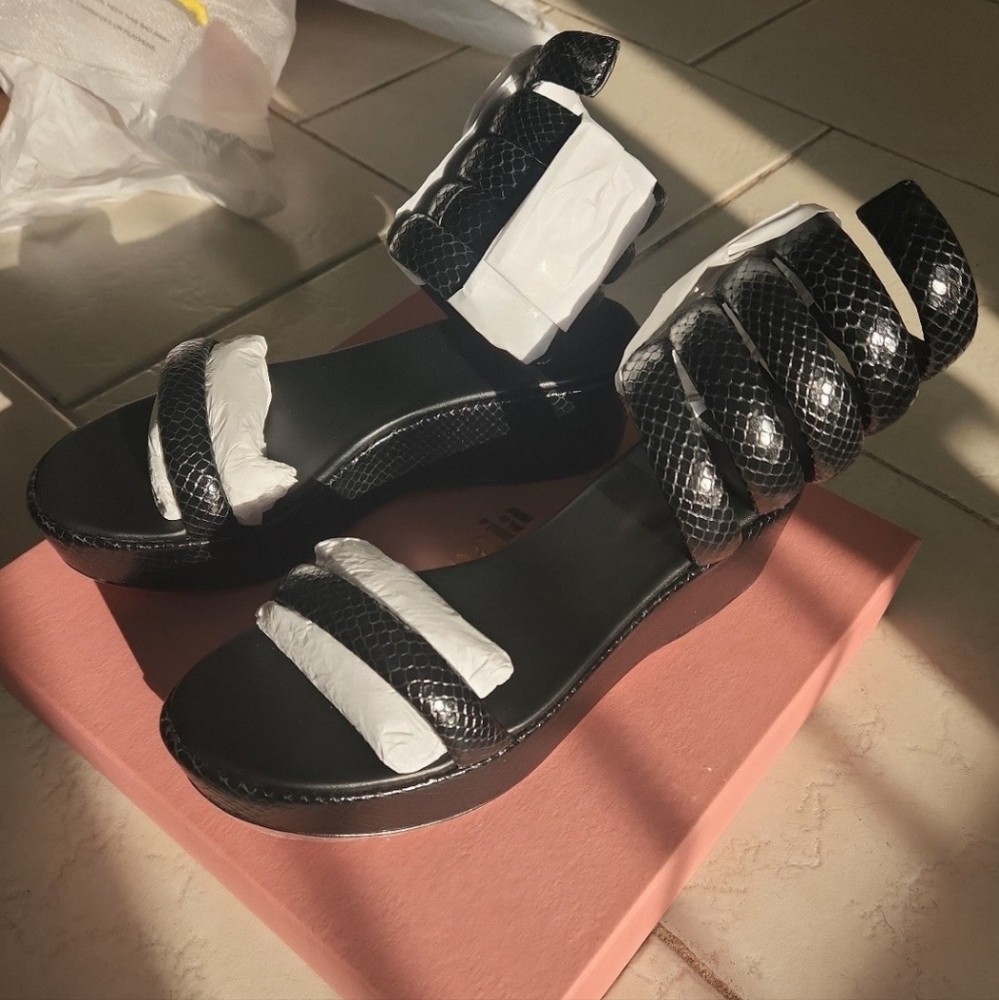 Cult Gaia Black Gabi Sandals